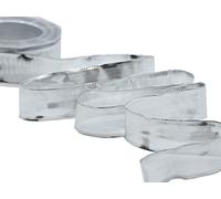 Furlanis - Piattina Lurex con Cobre, Cinta Decorativa para Embalaje, Favores, Tejido Italiano - Plata/Silver, 25 mm x 20 m