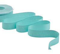 Furlanis - Raso Boutique Lamé, Cinta Decorativa para Embalaje, Favores, Tejido Italiano - Verde Aguamarina, 25 mm x 20 m