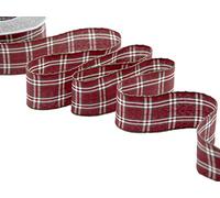 Furlanis - Tartán Clásico, Cinta Decorativa para Embalaje, Favores, Tejido Italiano - Amaranto, 40 mm x 20 m