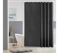 Furlinic Cortina Ducha Antimoho 180x200cm Grande Impermeable Tela Poliester Gris Oscuro Lavable Cortinas Baño Originales con 12 Anillas Cortina Ducha
