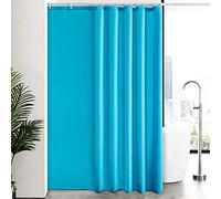Furlinic Cortina Ducha Antimoho Grande Impermeable Tela Poliester Lavable Cortinas Baño Originales Alta 200x240cm con 12 Anillas Cortina Ducha Turquesa