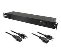 Furman M-8x2 Merit Series - Acondicionador y protector de sobretensión con 2 cables de extensión eléctricos Hosa de calibre 18