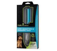 FURminator 2en1 Cepillo Dual para desenredar y cuidar el Pelaje de los Perros - Ideal para caniches y Doodles - Elimina Suavemente los enredos y Nudos - Herramienta de Aseo para un Cepillado cómodo