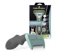 FURminator deShedding,Cepillo para gatos pequeños de pelo corto, talla S | Eliminar el subpelo | Eliminar el pelo suelto | Skin Guard | Mango ergonómico y antideslizante
