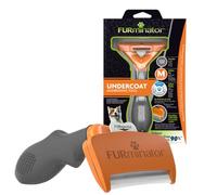 FURminator deShedding, Cepillo para perros medianos de pelo largo, talla M | Eliminar el subpelo | Eliminar el pelo suelto | Skin Guard | Mango ergonómico y antideslizante