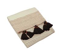 furn. Banda Throw, Cotton, Pecan/Black, 125 x 150cm