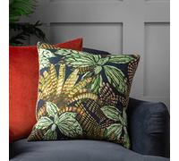 furn. Cojín con Relleno Rico en Plumas de Terciopelo con Hojas abstractas Mogori de Wylder