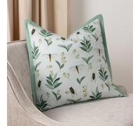 furn. Cojín con Relleno Rico en Plumas y algodón Floral con alas de Encaje Wylder