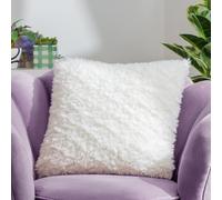furn. Cojín Relleno de Plumas de Piel sintética con Forma de Bola de Pelusa de Heya Home
