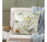 furn. Cojín Tradicional con Relleno Rico en Plumas, diseño de pájaros Shugborough de Evans Lichfield