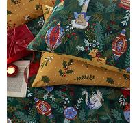 furn. Deck The Halls - Juego de Funda de edredón Individual de 2 Piezas, algodón, poliéster, Color Verde Pino