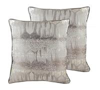 furn. Evans Lichfield Cojín Rellenos de Pluma Inca (Paquete Doble), poliéster, Acero Gris