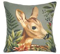 Furn. Evans Lichfield Feather Filled Forest Fawn Profile Cushion, Polyester, Grey