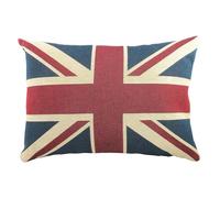 furn. Evans Lichfield Union Jack Funda De Cojín - Jacquard Algodón Bandera Británica Tapiz Bordado Funda Decorativa (Multicolor - 32x46cm)