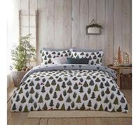 furn. Evergreen - Juego de Funda nórdica para Cama Individual, Color Verde