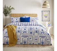 furn. Frieze - Juego de Funda de edredón con símbolo Griego Abstracto