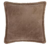 Furn. Funda de cojín de Piel sintética Kallu: cojín Decorativo Suave y Esponjoso con Borde Oxford (Moca - 45x45cm)