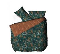 furn. Juego de Funda de edredón con diseño de Fauna del Bosque, Polialgodón, Esmeralda, Doublé