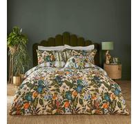 furn. Leilani Juego De Funda Nórdica - Mezcla De Algodón Reversible Flores Tropicales Selva (Multicolor - King UK Standard - 230x220cm)