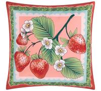 Furn. Muebles. Cojín de Exterior con Relleno de poliéster y Estampado de Fresas de anémona - Multicolor - 45x45cm