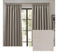 Furn. Muebles. Par de Cortinas Opacas con Pliegues Tipo lápiz Dawn - Lino - 229x229cm