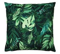 Furn. Psychedelic Jungle Funda De Cojín - Resistente Al Agua Colorido Tropical Hoja Exterior Funda Decorativa (Verde - 43x43cm)