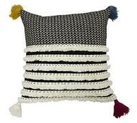 Furn Rhia Polyfilled del Amortiguador, Algodón, Blanco Y Negro, 45Cm X 45Cm, Monocromo, 45x45cm