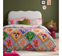 furn. Seraphine Juego De Funda Nórdica - Reversible Geométrico Mítico Celestial Fácil Cuidado Mezcla De Algodón Ropa De Cama (Multicolor - King UK Standard - 230x220cm)