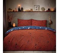 Furn. Witchy Vibes - Juego de Funda de edredón Doble, Color Naranja