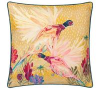 Furn. Wylder Cojín Relleno de Plumas Estampado Nature Country Wilds Pheasant Bloom - Dorado - 45x45cm