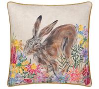 Furn. Wylder Cojín Rico en Plumas Estampado Nature Country Wilds Blossom Hare - Multicolor - 45x45cm