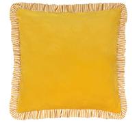 Wylder Funda de cojín Solene Ruffle de Terciopelo Mate - Amarillo - 45x45cm