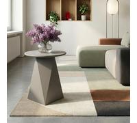 Furnhouse Aura Mesa de centro redonda | MDF lacado mate | diámetro 50 cm beige - diseño escandinavo con certificado FSC