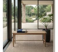 Furnhouse Prime - Banco de comedor de 2 plazas, madera maciza de roble, asiento barnizado natural, diseño escandinavo