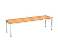 furni24 banco para vestuarios: 100 x 42 x 40 cm, Banco de Ropa Deportivo con Madera auténtica para Gimnasio