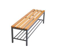 Furni24 banco y Vestuario, Rejilla para Zapatos, 150 x 42 x 40 cm, Guardarropa deportivo, Madera auténtica para Gimnasio