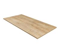 furni24 Tablero de Mesa de 140 x 70 cm, escritorios de Altura Regulable, Mesa de Ordenador, Mesa de Juegos, Mesa Multiusos, mesas de Comedor y más - 25 mm Mesa Estable de Roble Duradero