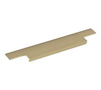 Furnipart Barra de agarre Trim Ancho 595 mm - Mango de perfil - Mango de borde sin borde sobresaliente, aluminio latón cepillado