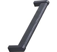 Furnipart Mango de madera y metal Crossing LA160 - Tirador para muebles de metal y madera - Base de metal, mango de madera, zinc fundido a presión/fresno negro mate