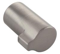 Furnipart Pomo para muebles (16 mm de diámetro, mango para muebles, zinc fundido a presión, efecto acero inoxidable)