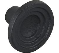 FURNIPART Pomo para muebles (46 mm de diámetro, metal antiguo, redondo, hierro fundido), color negro