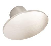 Furnipart Pomo para muebles (50 x 36 mm, ovalado, ideal como pomo de cajón, zinc fundido a presión, efecto acero inoxidable)