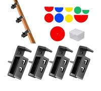 Furniture Board Connector - Heavy-Duty 4-Piece Wardrobe Panel Clip Set, Precision Cabinet Fastening Tool, Durable Fixing Clamp Kit for Technicians Carpenters Closet Installation Home DIY Projects