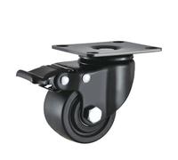 Furniture Caster Wheels Nylon Swivel Rollers Hand Trolley Load Shopping Cart Para el Hogar y la Oficina(1 piece brake wheel,3 Inch)