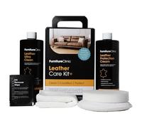 Furniture Clinic Kit Completo de Cuidado del Cuero Limpiador de Cuero y Crema Protectora del Cuero para sofás y Asientos de Coche - 500 ml de Ultra Clean,500 ml de acondicionador de Cuero y esponjas