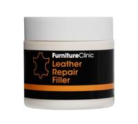 Furniture Clinic Masilla para Cuero Blanca - Pasta Reparadora Flexible para Agujeros, Grietas, Roturas y Rasguños - Cuero, Piel Sintética, Sofás y Asientos de Coche - 50 ml