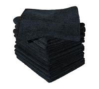 Furniture Clinic Paquete de 4 paños de Microfibra, sin Pelusas, paños de Limpieza Negros, Reutilizables y Lavables