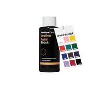 Furniture Clinic Pintura para Cuero - para Pintar Todo Tipo de Cueros: Calzado, Bolsos, Ropa, etc. Flexible y Duradera (Negro, 50ml)