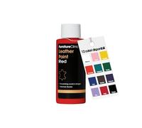 Furniture Clinic Pintura para cuero: para pintar todos los cueros: calzado, bolsos, ropa, etc. Flexible y duradera (rojo, 50 ml)