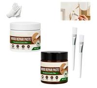 Furniture & Floor Repair Paste,Wood Repair Paste，White+Brown | Portable Floor Scratch Repairs Paste, for Tables,Chairs,Doors,Wood Flooring,Hides Scratches & Scuffs Fast,Fast Drying